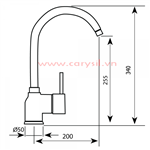 Vòi Rửa Chén Inox Carysil I-2521